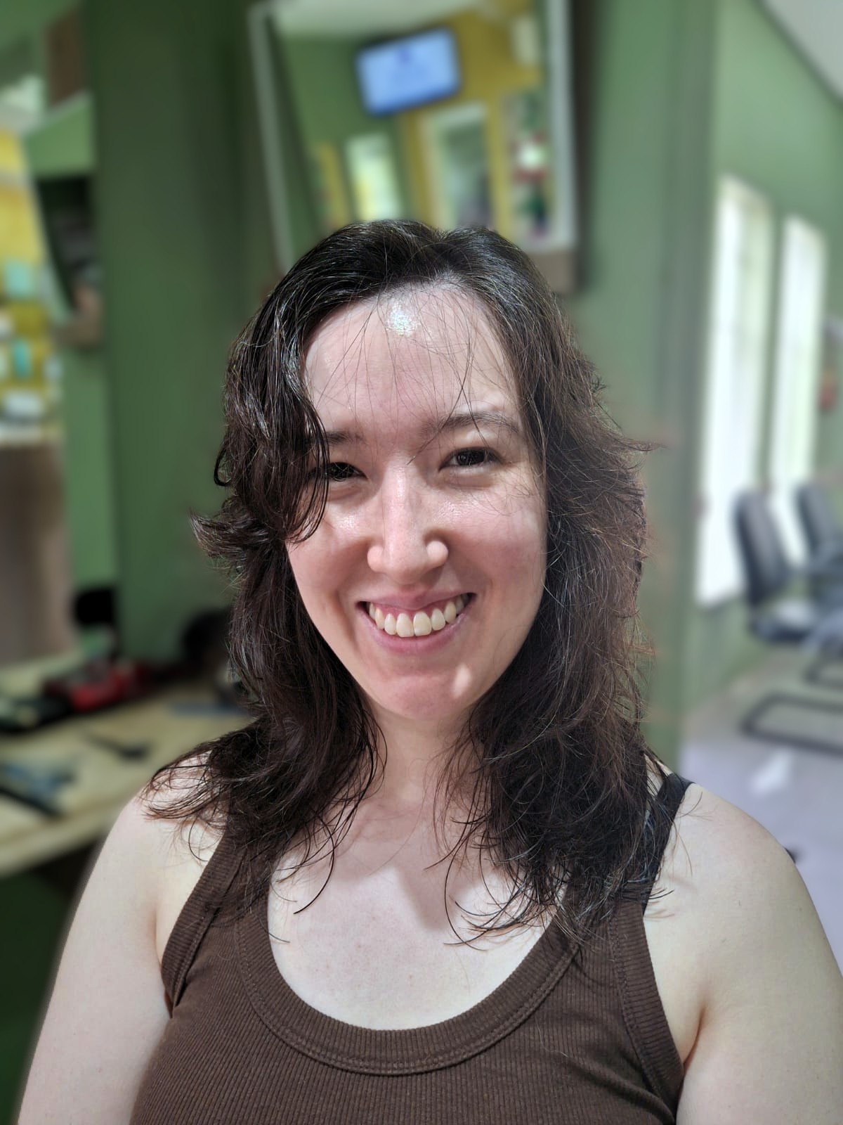 Corte em camadas feminino — frente — São Carlos